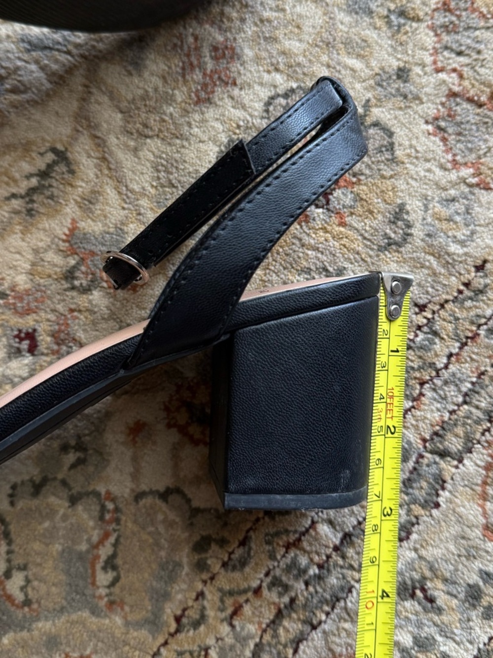 a new day Black Square-Toe Ankle Strap Block Heels - Picture 7 of 7
